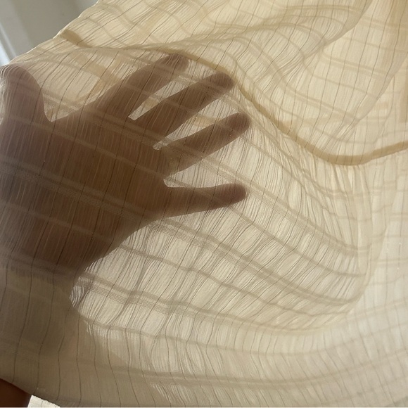 Moon River Cream Smocked Puff-Sleeve Tiered Maxi Dress - Picture 7 of 14